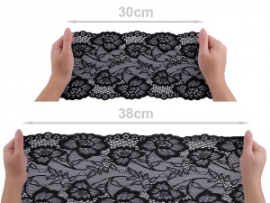 Elastická krajka / vsadka / běhoun šíře 18,5 cm