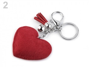 Přívěsek na kabelku / klíče srdce