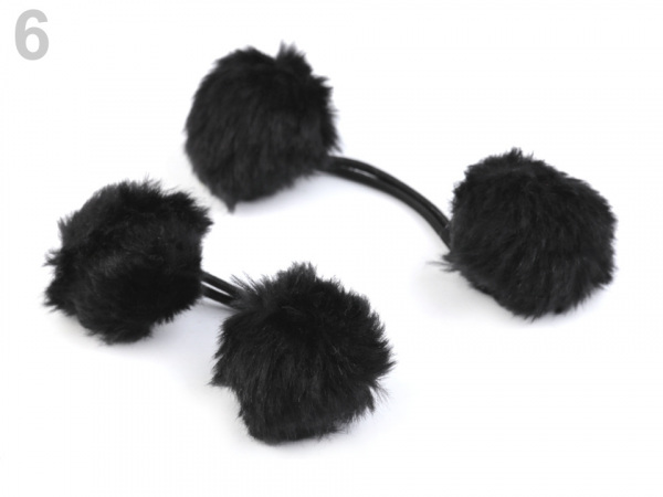 Gumičky do vlasů s bambulkami