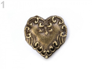 Kovový odznak srdce, strom