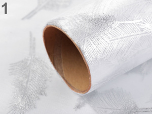 Organza s potiskem a glitry šíře 36 cm