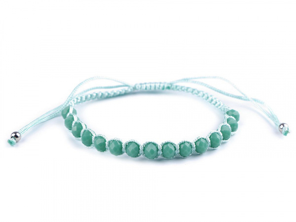 Náramek shamballa s broušenými korálky