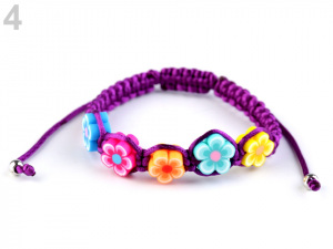 Náramek shamballa s květy