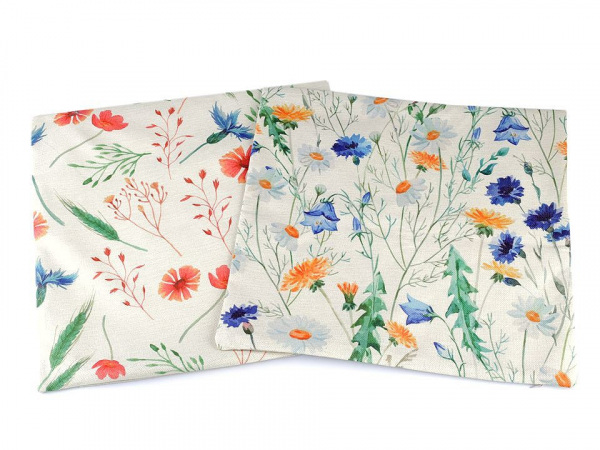 Povlak na polštář luční květy 44x44 cm