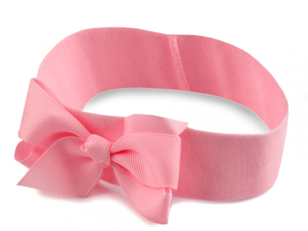 Dětská elastická čelenka do vlasů s mašlí