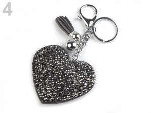 Přívěsek na kabelku / klíče srdce
