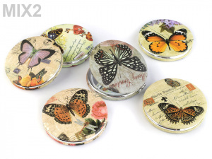 Kosmetické zrcátko motýl