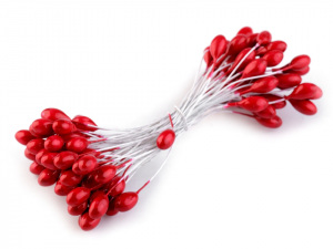 Květinové pestíky lesklé s drátkem, malý svazek