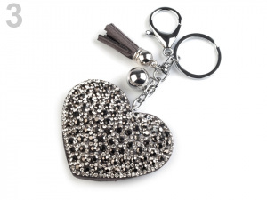 Přívěsek na kabelku / klíče srdce