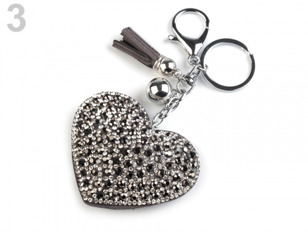 Přívěsek na kabelku / klíče srdce