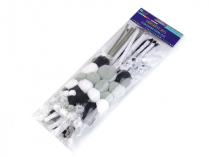 Kreativní sada - zvířátka a figurky z bambulek