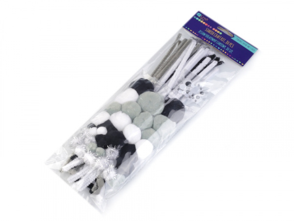 Kreativní sada - zvířátka a figurky z bambulek