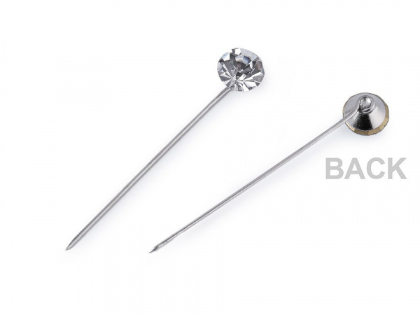 Ozdobný špendlík s broušeným kamínkem
