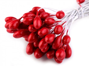 Květinové pestíky lesklé s drátkem, malý svazek