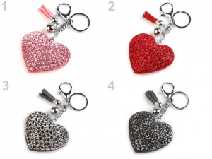 Přívěsek na kabelku / klíče srdce