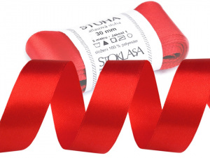 Atlasová stuha svazky po 5 m šíře 30 mm POL