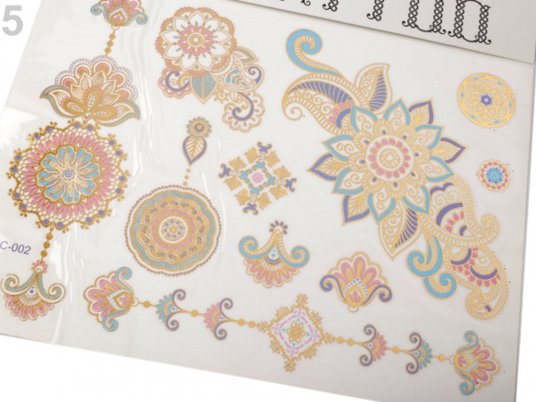 Metalické tetování smývatelné