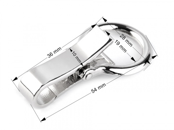 Zapínání / karabina na oděvy, kabelky průvlek 19 mm