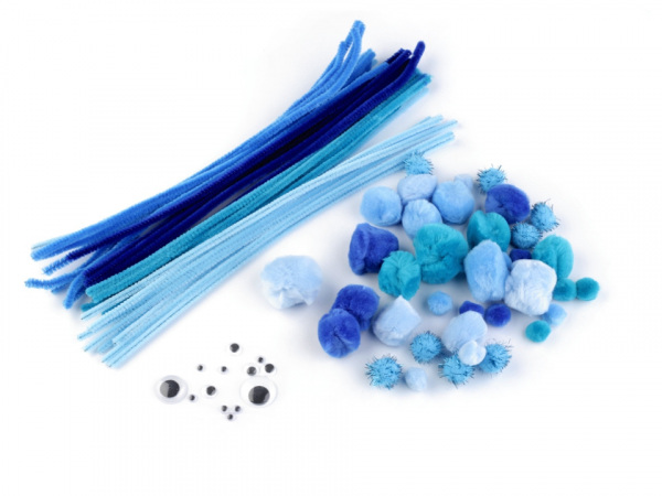 Kreativní sada - zvířátka a figurky z bambulek