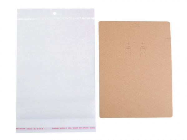 Karta na bižuterii s visačkou a sáčkem 150x200 mm