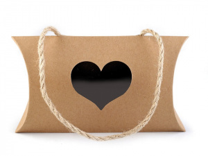 Dárková krabička srdce s průhledem a uchem