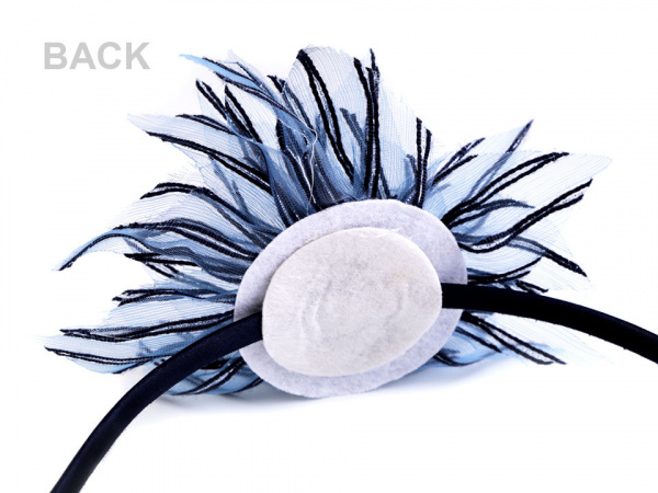 Saténová čelenka do vlasů s květem