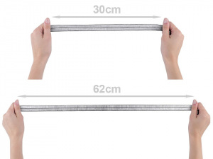 Lemovací pruženka půlená s lurexem šíře 20 mm