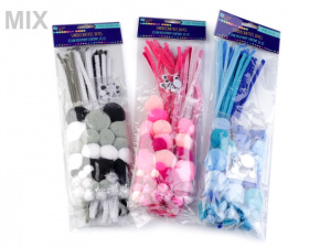 Kreativní sada - zvířátka a figurky z bambulek