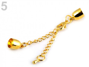 Karabinka s prodlužovacím řetízkem a koncovkami