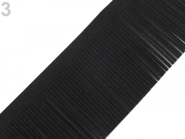 Třásně z eko kůže šíře 80 mm