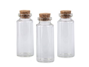 Skleněná lahvička s korkem 30x70 mm