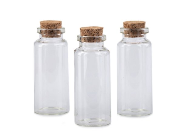 Skleněná lahvička s korkem 30x70 mm