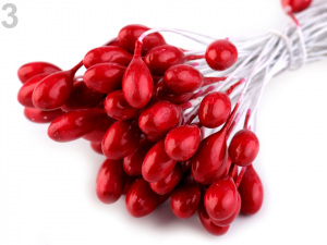 Květinové pestíky lesklé s drátkem, malý svazek