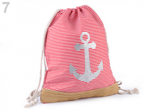 Vak na záda  námořnický kotva s glitry 32x41 cm