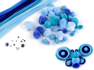 Kreativní sada - zvířátka a figurky z bambulek