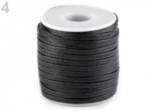 Šňůra / dutinka bavlněná plochá šíře 4 mm voskovaná