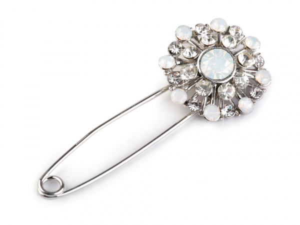 Brož květ na spínacím špendlíku