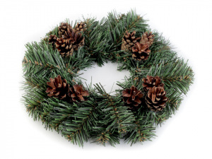 Vánoční věnec se šiškami