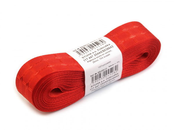 Stuha se vzorem šíře 25 mm