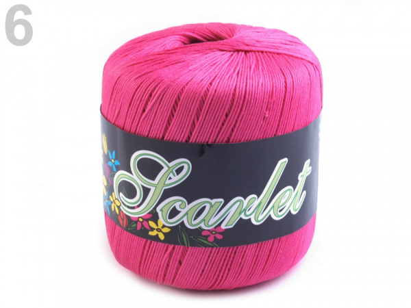 Bavlněná pletací příze Scarlet 100 g