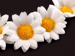 Pružná čelenka do vlasů s kopretinami