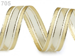 Vánoční lurexová stuha šíře 25 mm