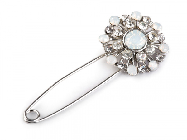 Brož květ na spínacím špendlíku