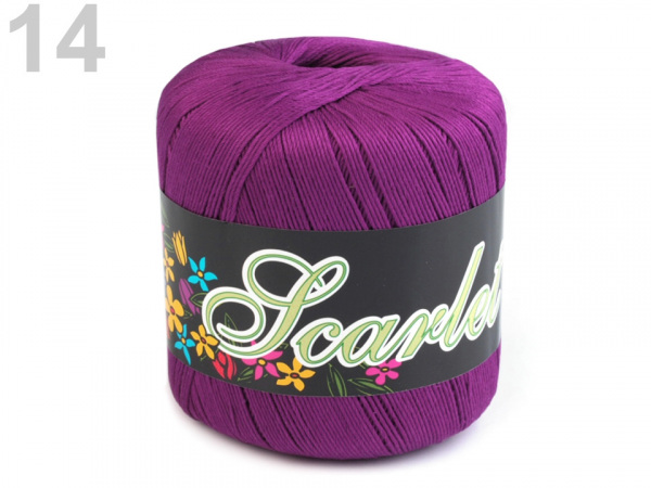 Bavlněná pletací příze Scarlet 100 g
