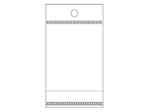 PP sáček s lepicí klopou a závěsem 5x10 cm