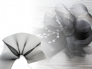 Modistická krinolína na vyztužení šatů a výrobu fascinátorů šíře 12 cm