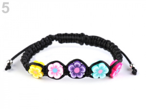 Náramek shamballa s květy