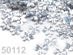 Flitry Ø15 mm květy hologram