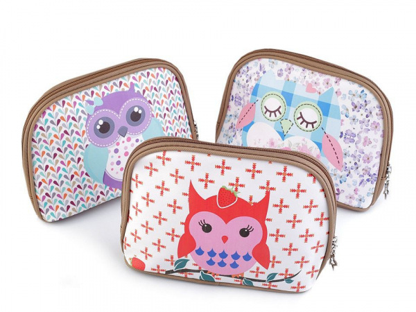 Kosmetická taška sova 15x22 cm