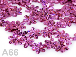 Flitry Ø15 mm květy hologram